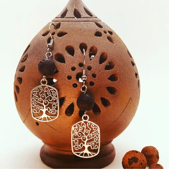 Tree Aromatherapy Earrings - Picture 1 of 1